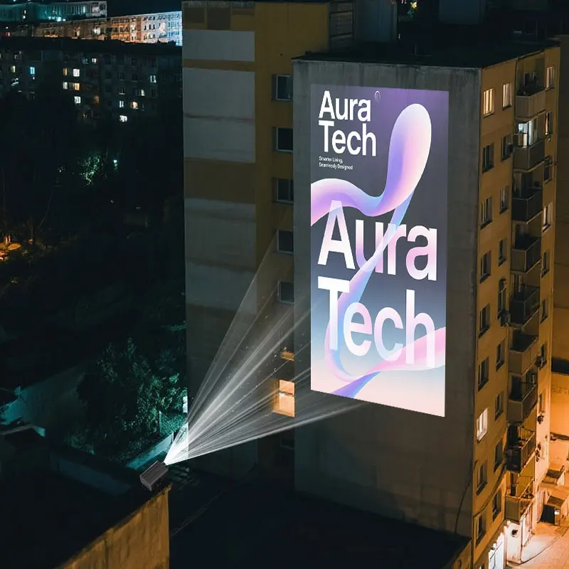 

Wall logo Gobo Projector Outdoor Waterproof IP67 200W/300W/600W High Power Projection Lamp Customized LED Advertising Lights