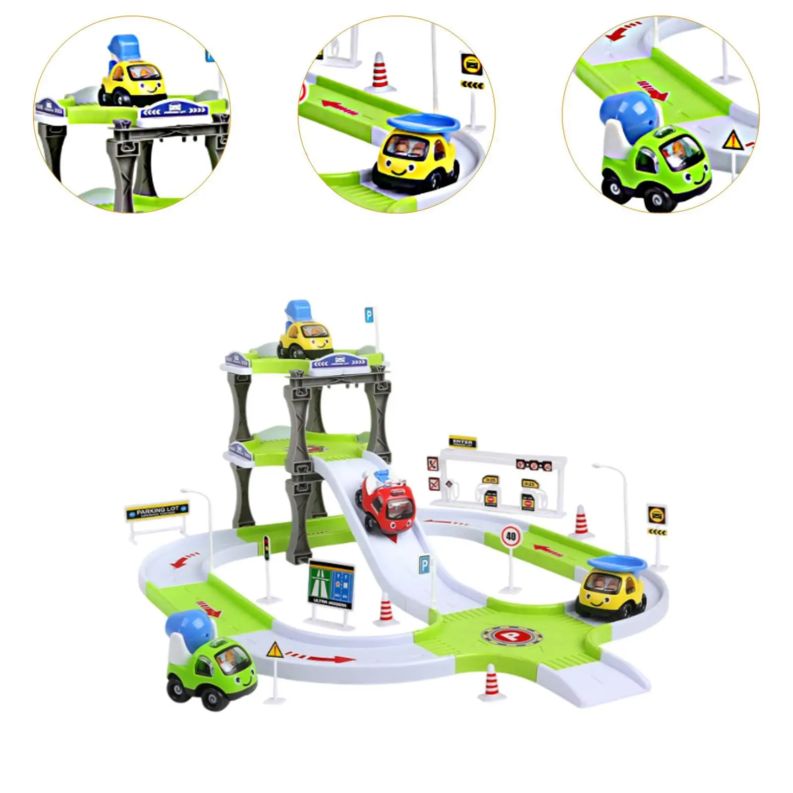 Engineering Vehicle Toys Set Race Track Car for Children Toddlers Kids