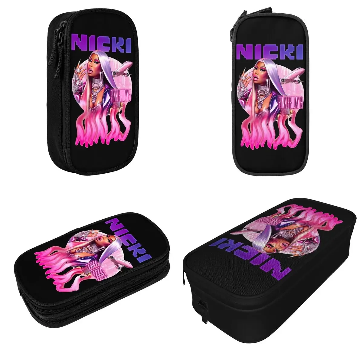 Nicki Minaj Gag City Pencil Cases Rap Rapper Music Pencil Box Pen Box for Student Large Storage Bags School Supplies Stationery