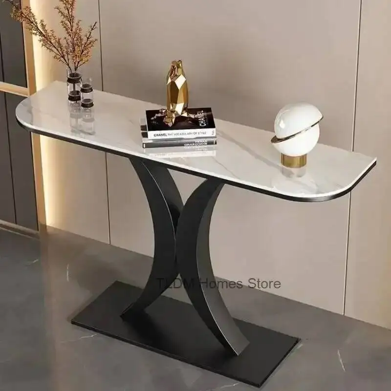 Modern Console Tables Luxury Living Slate Room Furniture Wrought Iron Hallway Table Home Decor Entrance Console Table K