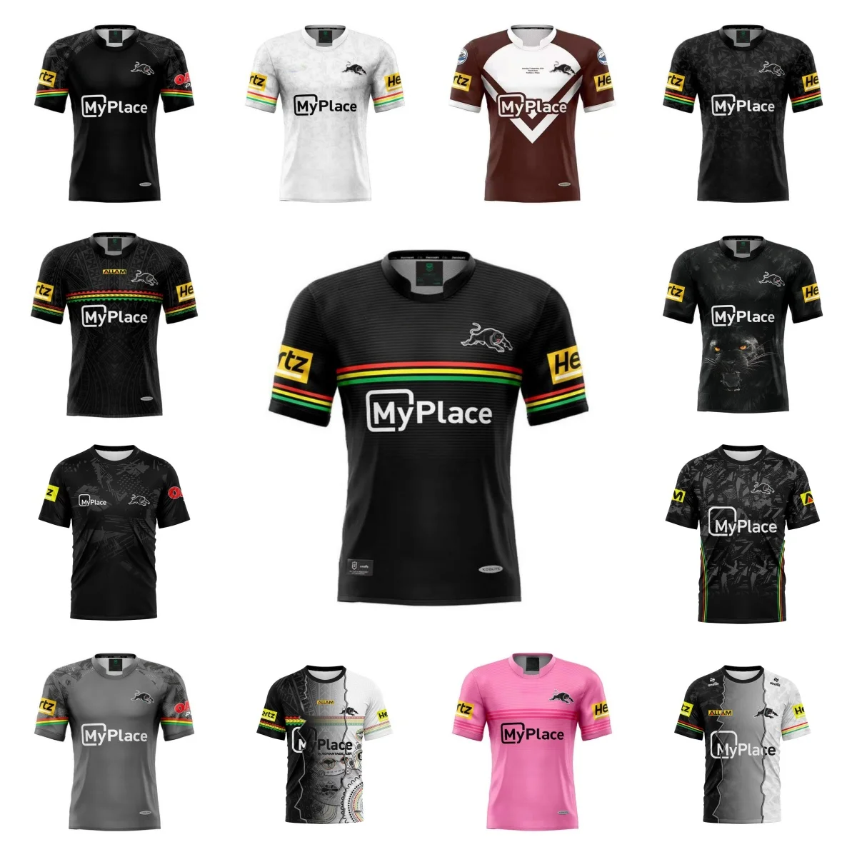 

PENRITH PANTHERS 2024 HOME/AWAY/COACH TRAINING JERSEY SIZE; S-5XL