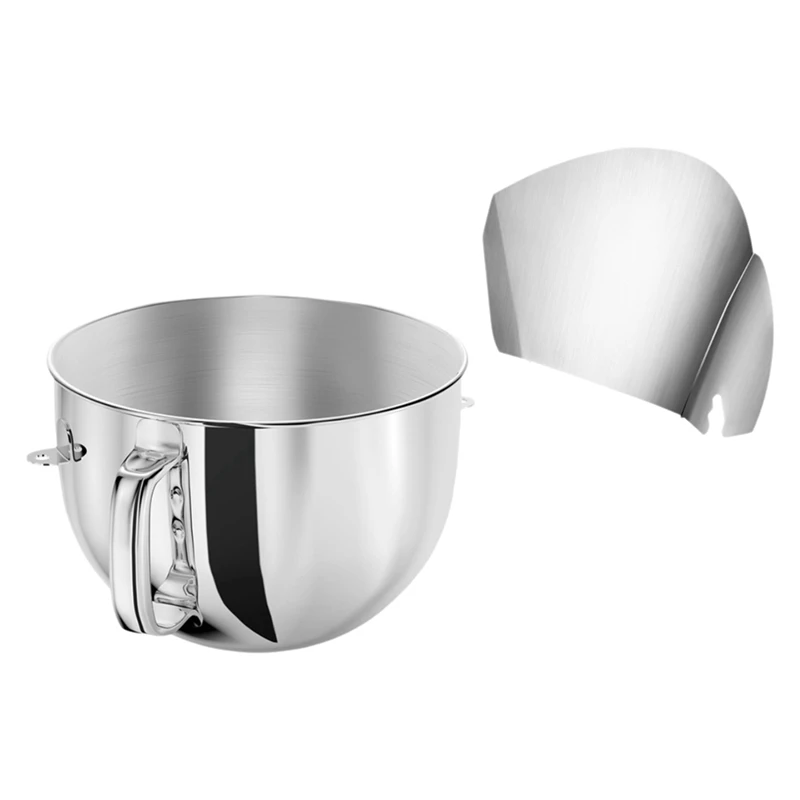 

Stainless Steel Bowl With Handle +Stainless Steel Inlet For Kitchenaid 6Q Bowl-Lift Stand Mixer Accessories