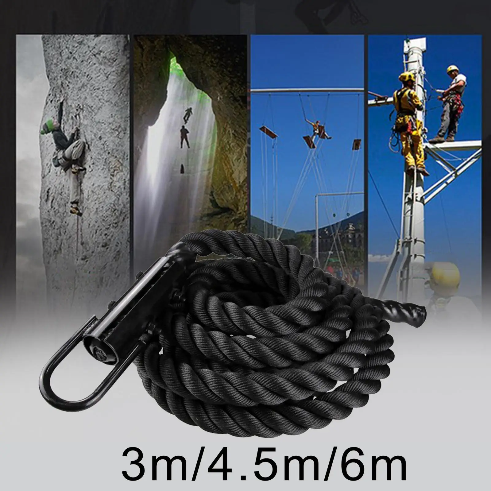 Climbing Rope Training Gym Workout Jumping Rope Improve Strength Battles Rope