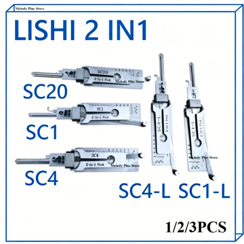 

Lishi 2-in1 SC1 SC4 SC20 SC1-L SC4-L Decoder for Schlage C/L Keyway Door Lock Cylinders Stainless Steel Precision Measuring Tool