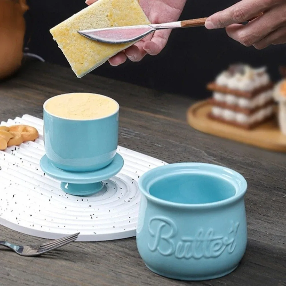 

Airtight Ceramic Butter Bell Crock Keep Fresh with Lid Cheese Storage Box Spice Jar Large Capacity Cheese Cup Farmhouse