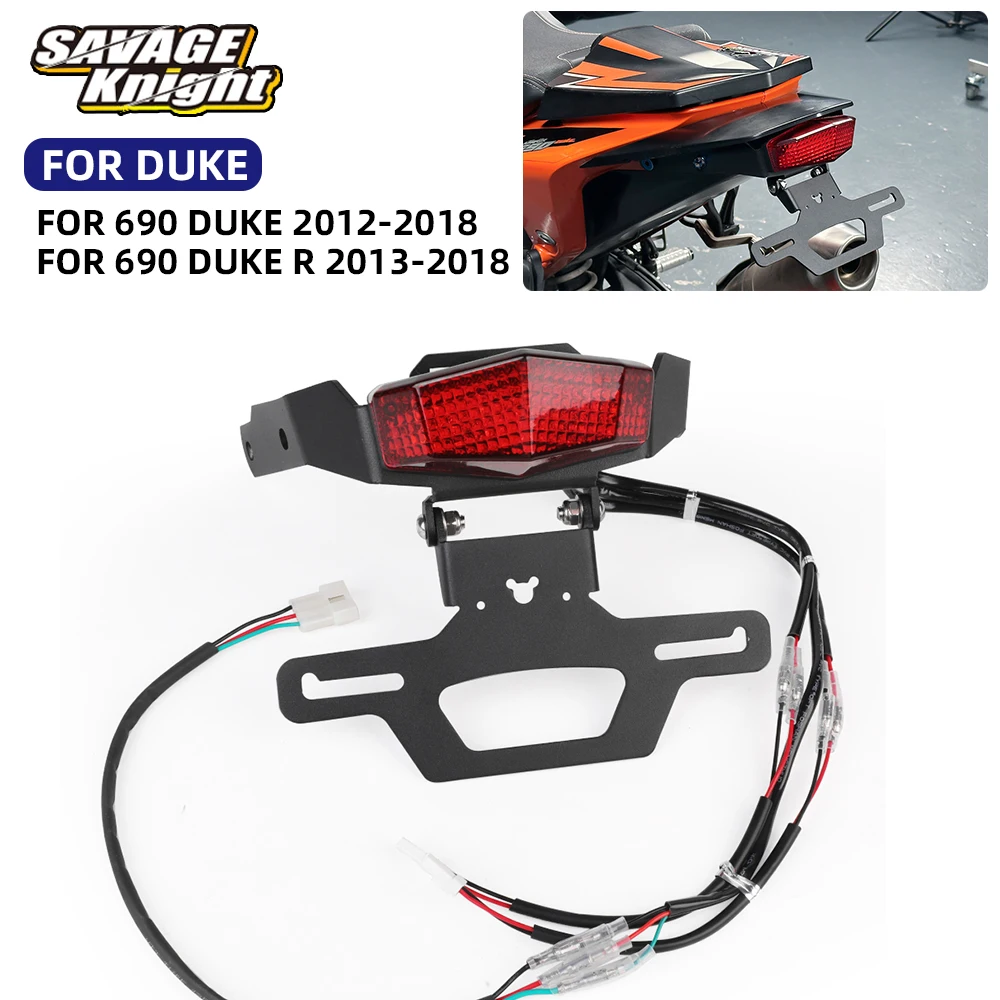 

Для 690Duke 690 Duke R Tail Tidy Fender Eliminator Kit Задний стоп-сигнал Складной кронштейн для номерного знака Duke 690 2012-2018