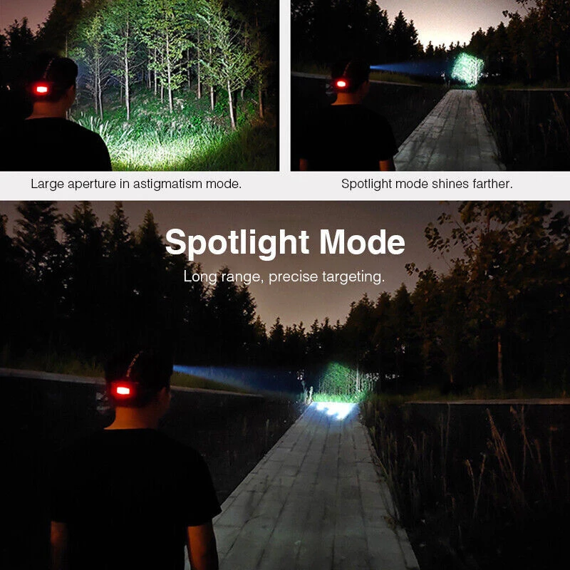 C2 Head Led Light Super Bright Led Headlamp Usb Rechargeable Headlight Flashlight Torch Ultra Powerful Camping Fishing Goods