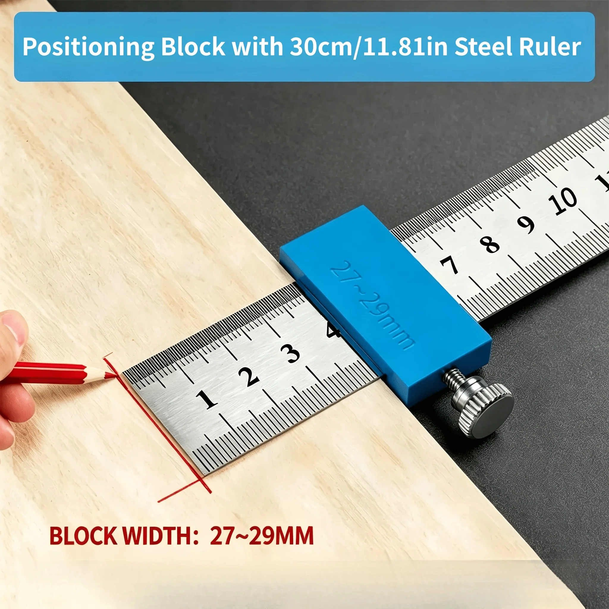 Precision Positioning Ruler,Multifunctional Measuring Tool with Stable Accuracy and Easy,Ideal for Engineers,Woodworkers