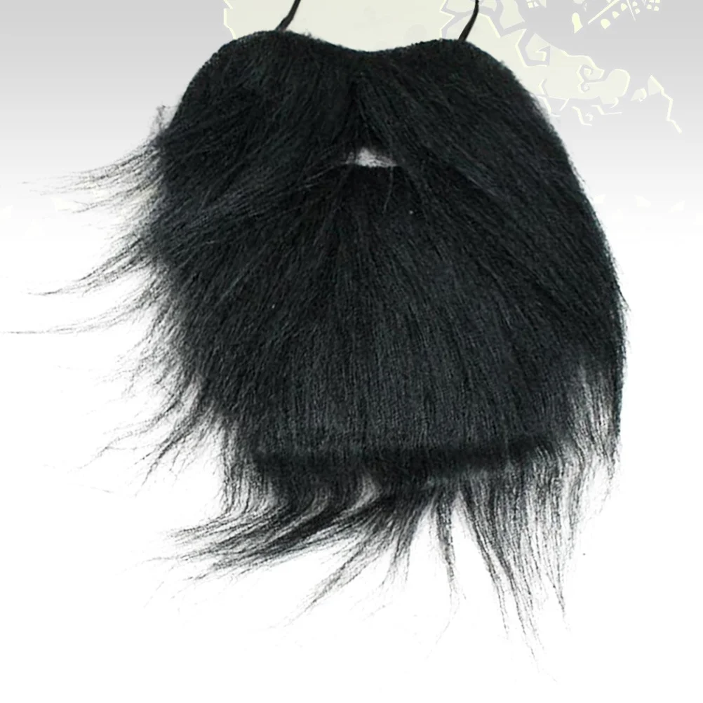 1Pcs Halloween Pirate Beard Prop Black Realistic Costume Supplies Cosplay Moustache Party Favor Party Prom Supplies