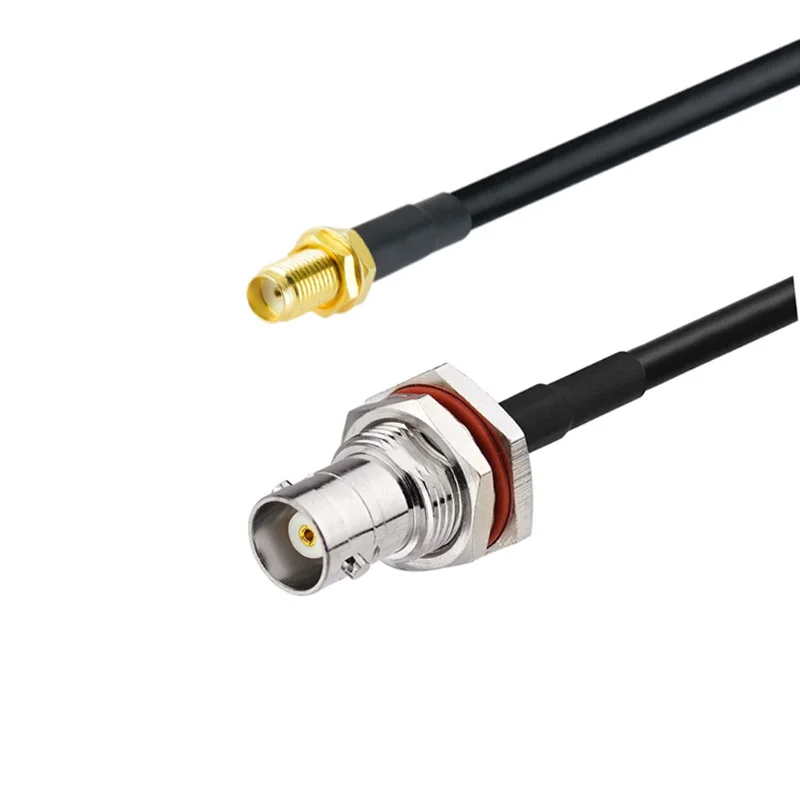 BNC Female to SMA Female Connectors RG316 Jumper Coaxial Cable with BNC to SMA Female Adapter Low Loss RF Coax Cable Antenna Ext