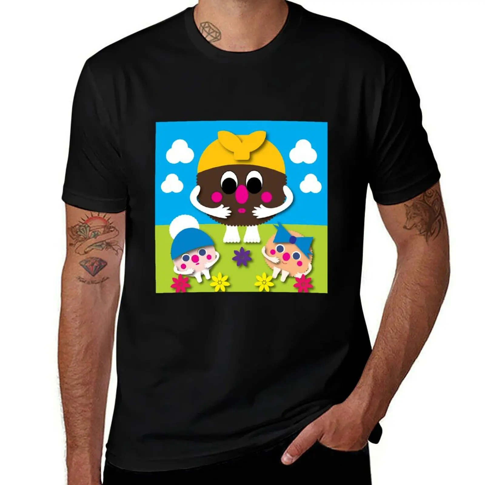 

Flump retro television illustration T-Shirt boys whites Aesthetic clothing affliction shirts Anime t-shirt mens plain t shirts