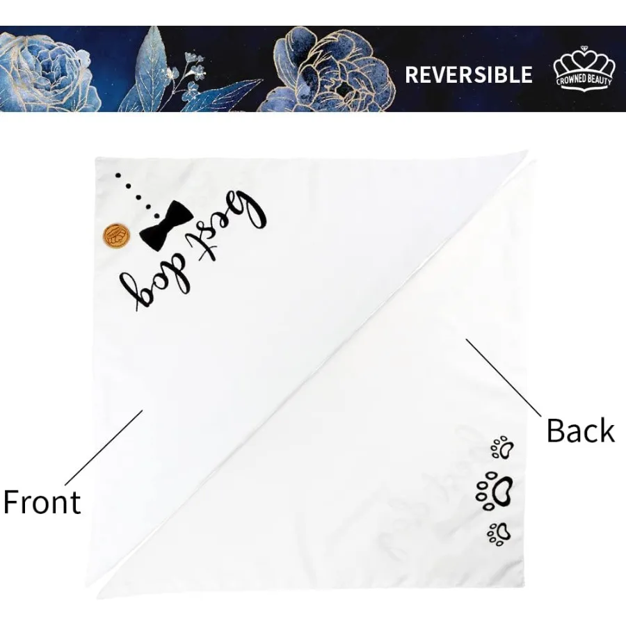 أفضل عصابات الزفاف للكلاب قابلة للعكس مكونة من قطعتين من كلب الشرف والخطوبة قابلة للتعديل للكلاب المتوسطة والكبيرة والكبيرة والغاية باللون الأسود