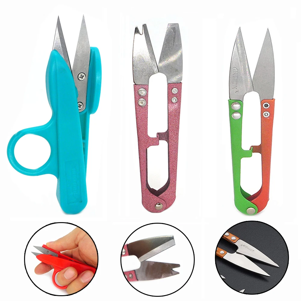 ABMRO 2pcs Thread Snips Mini Cross Stitch Sewing Trimming Scissors Craft Clipper for Embroidery, Fabric Cutting,Fishing,Crafting