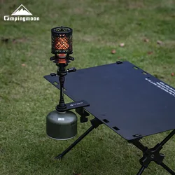 Adaptador de tanque de gás plano clipe de mesa Campingmoon Z18 adaptador de lâmpada de fogão a gás clipe de mesa