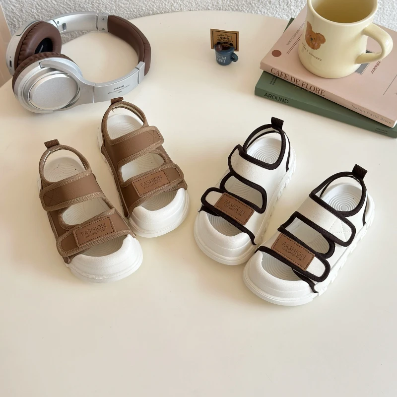 

Fashion Girl Shoes 2025Summer New Kids Sandals Soft Soled Boys' Shoes Anti Slip Child Beach Shoe Simple Girls Sandals Босоножки