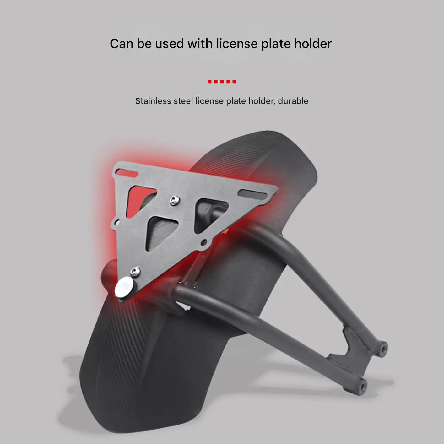 For honda CL300 Extended Rear Mudguard with License Plate Mount Retro Sand Removal Guard High-Quality Modified Motorcycle Part