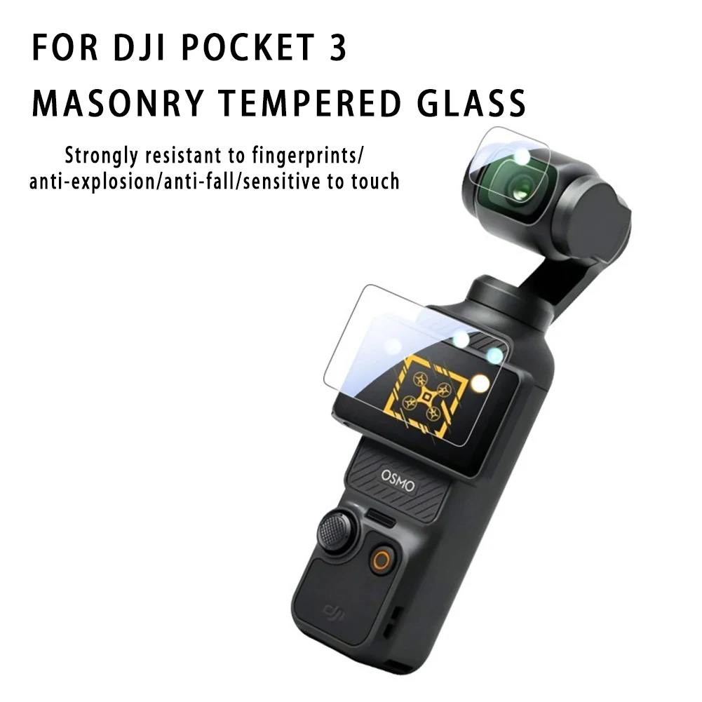 Filme Protetor de Tela para DJI Osmo Pocket 3, Acessórios para Câmera, Anti-Scratch, HD, Vidro Temperado, Lente Protetora, 2 Pcs