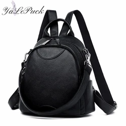 High quality leather backpack women large capacity travel backpack fashion school bags for teenage girls shoulder bags mochila