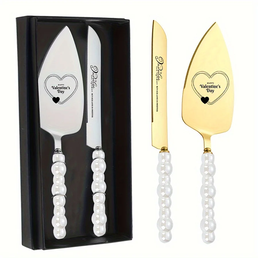 

Cake Knife and Shovel Server Set, suitable for Christmas, Thanksgiving, weddings, engagements, birthday parties