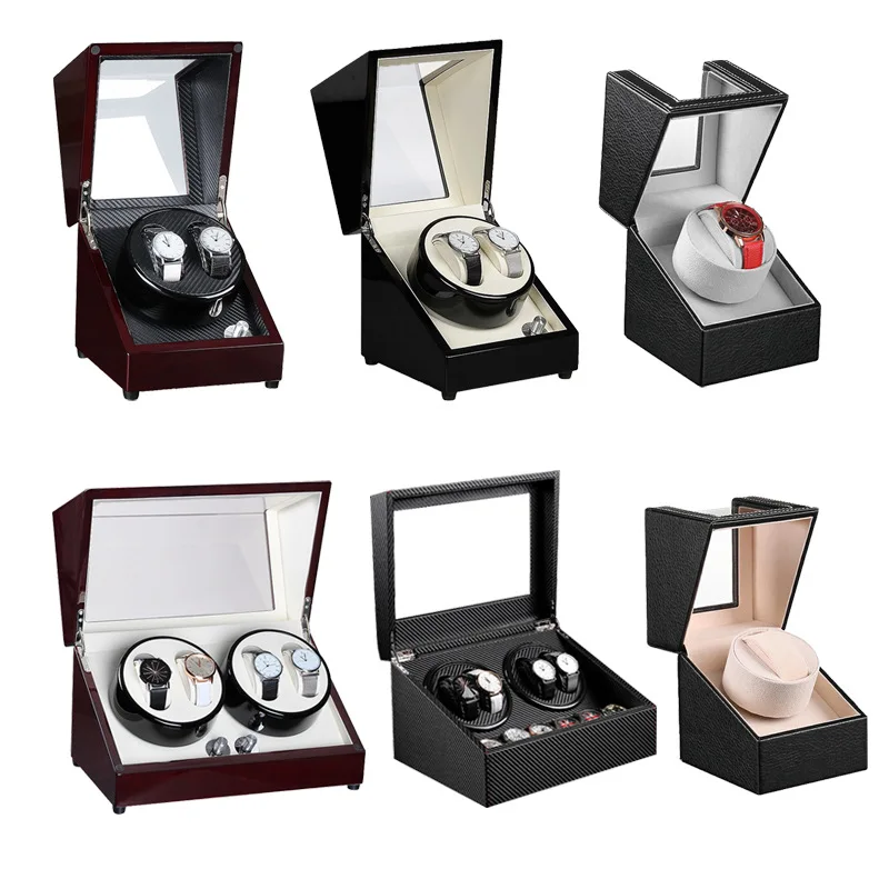 Mechanical Watch Shaker in Stock Wholesale Single2Bit4Household Mute Watch Roll Case Automatic Winding Box