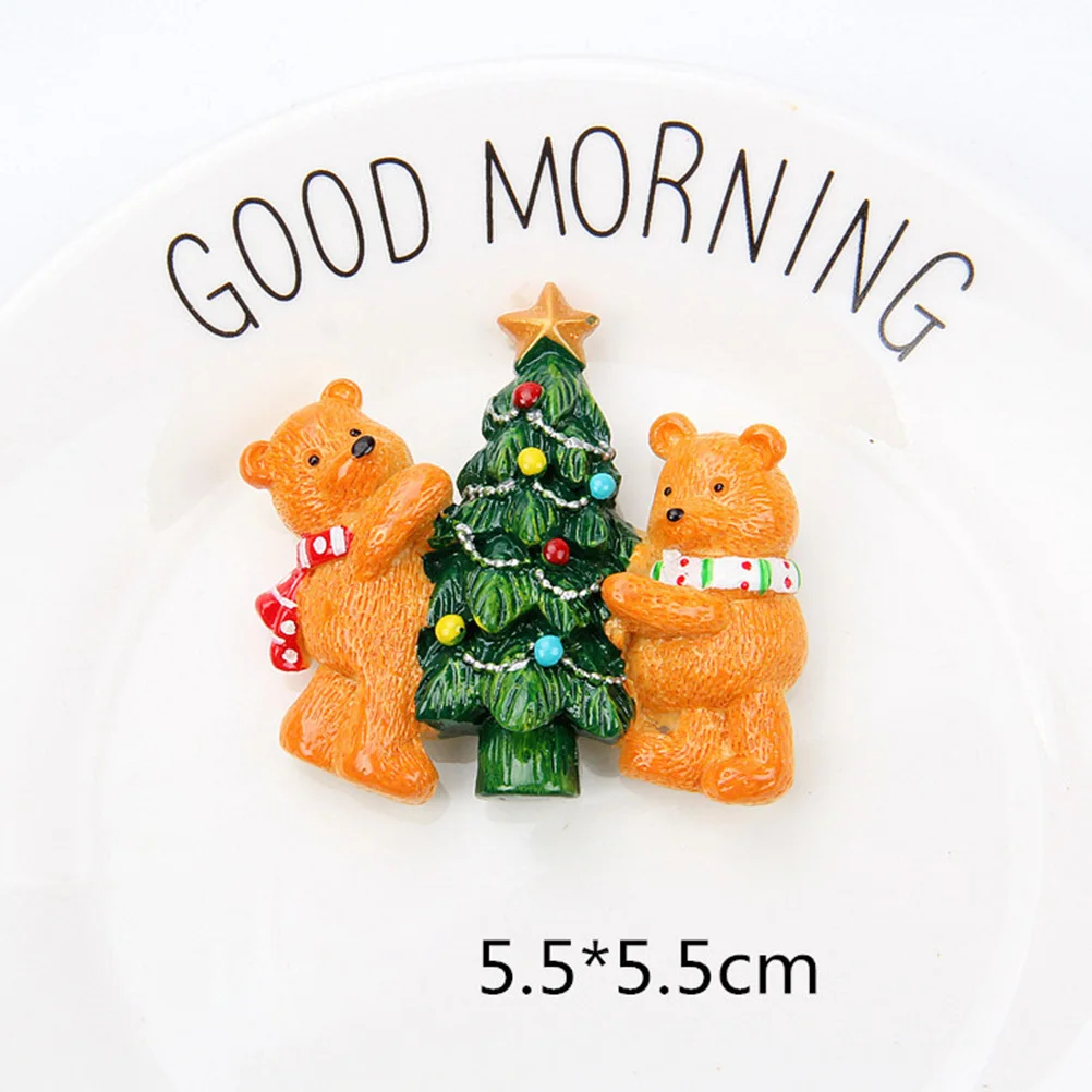 

4pcs Christmas Resin Fridge Refrigerator Magnets Magnets Refrigerator Magnetic Stickers For Home Kitchen Office Decor