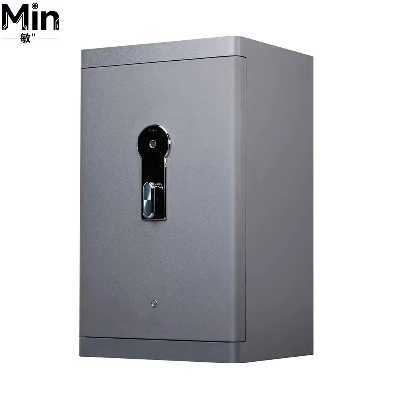 Mini Hidden Wall Mounted Metal Fingerprint Password Safe Box for Home Hotel Office Cash Jewelry Valuables Storage