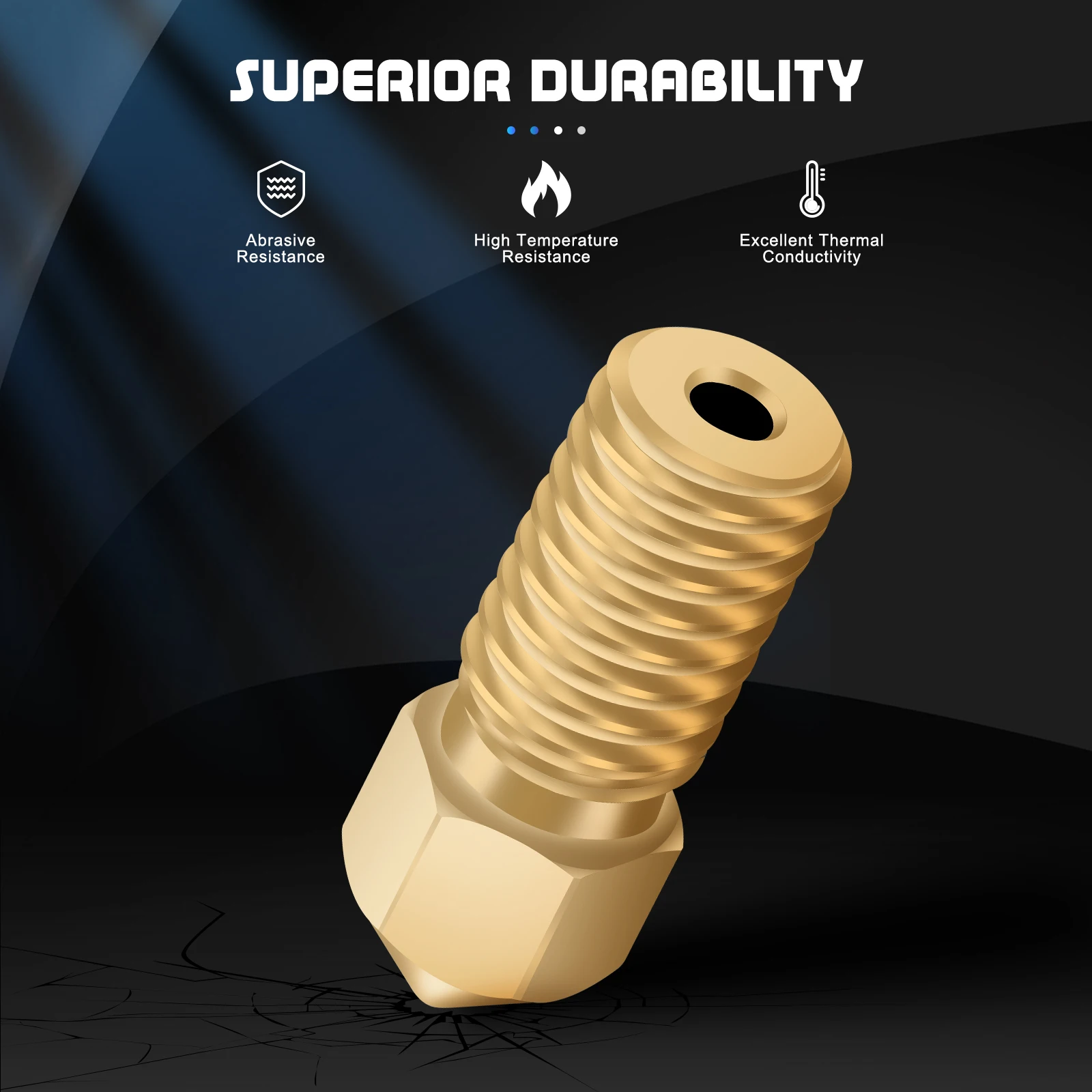 Brass Nozzle for AnkerMake M5 0.2mm-0.8mm