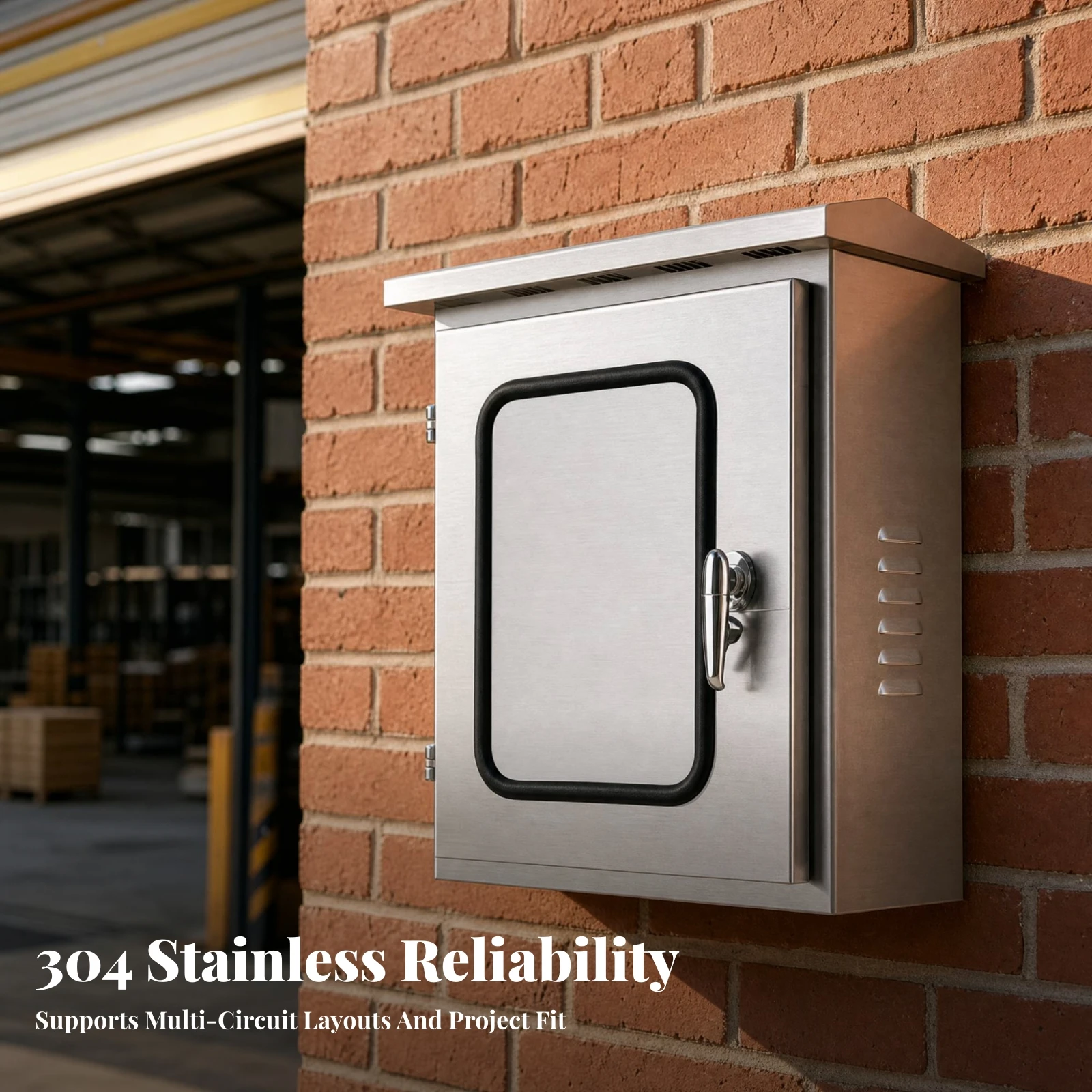 Control Box Lockable Single-Door Outdoor Distribution Cabinet Weatherproof Electrical Control Enclosure Rust-Resistant - view 3
