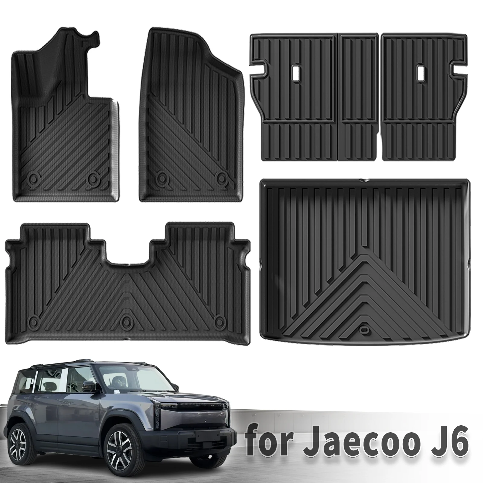 

3D Maxpider Style TPE Floor Mats for Chery iCAR 03 Jaecoo J6 2024 2025 2026 Full Coverage Heavy Duty All Weather Accessories