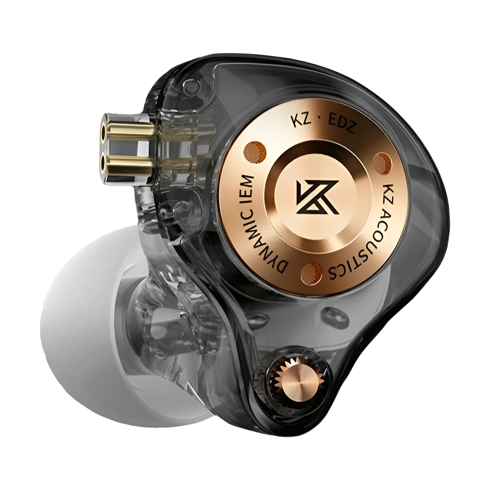 KZ EDZ HiFi Fones de ouvido intra-auriculares com fio e microfone Som estéreo de graves profundos para jogos de música EDX pro X