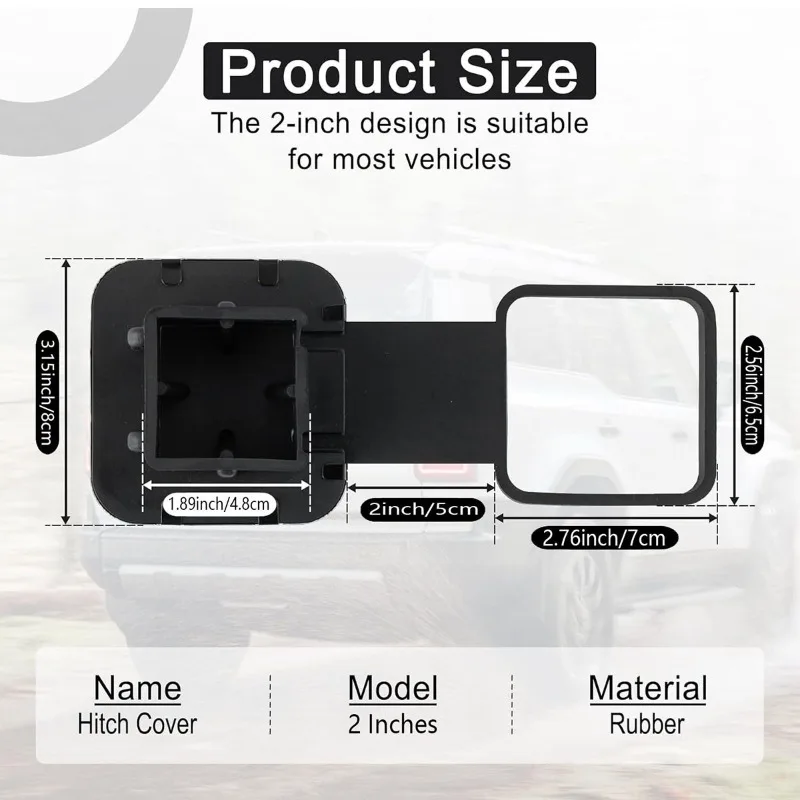 Parti di automobili di vendita calda: tappo antipolvere, tappo antipolvere con gancio di trascinamento, copertura protettiva a bocca quadrata, copertura del dispositivo di sospensione dell'auto