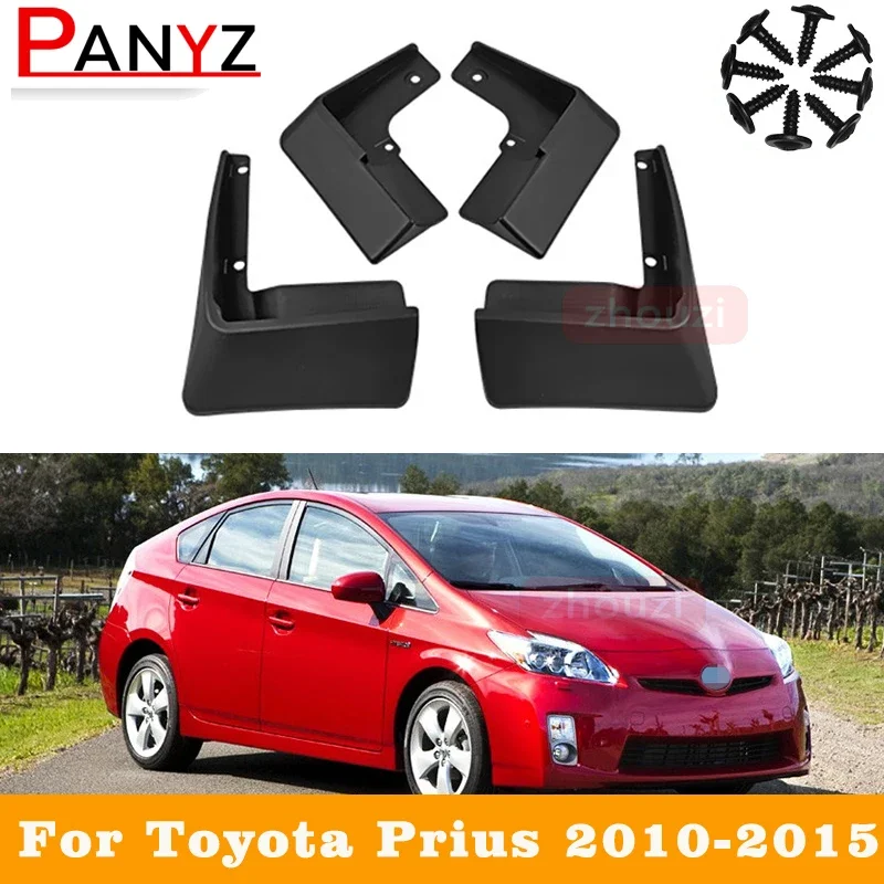 MudFlaps For Toyota Prius 3rd XW30 2010-2015 Mud Flaps Splash Guard Mudguards Front Rear Fender Auto Styline Car Accessories