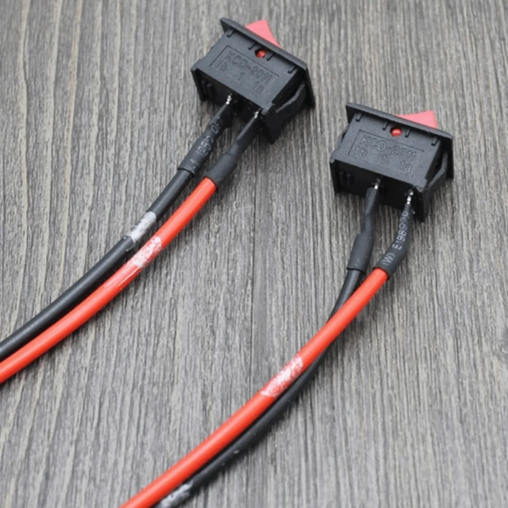 10 Stück EIN/AUS Mini-Wippschalter Vorverdrahtet 2/3 Pin Controller Netzschalter 12 Volt DC Anschluss 15CM SPST Schalter Auto Automotive