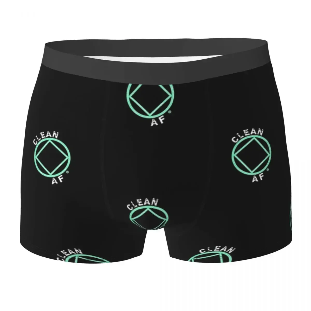 Boxer Underpants Shorts Clean AF Distressed Narcotics Anonymous AA Gift Panties Male Comfortable Underwear For Homme Man