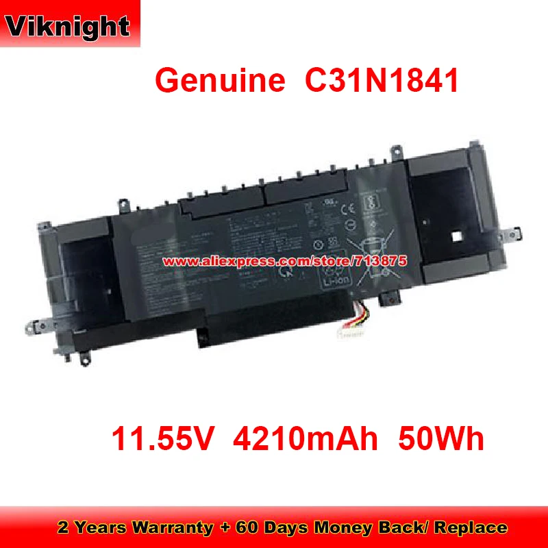 Genuine C31N1841 Battery 3ICP5/70/81 for Asus ZenBook Flip 14 UX334FL UX434FL UX463FA UX463FL UX463FL-AI025R 11.55V 4210mAh 50Wh