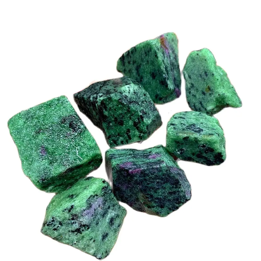 1pc Natural Red Green Zoisite Rough Raw Stone Crystals Quartz Mineral Specimen Reiki Healing Aquarium Home Decor Room Decoration