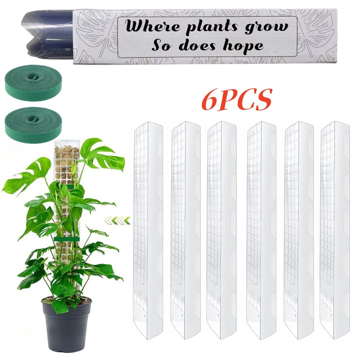 

Moss Pole Plastic Plant Stand Indoor Climbing Plants Guardian Tutors Pot Moss Stick For Plants Growth Garden Support Accessories