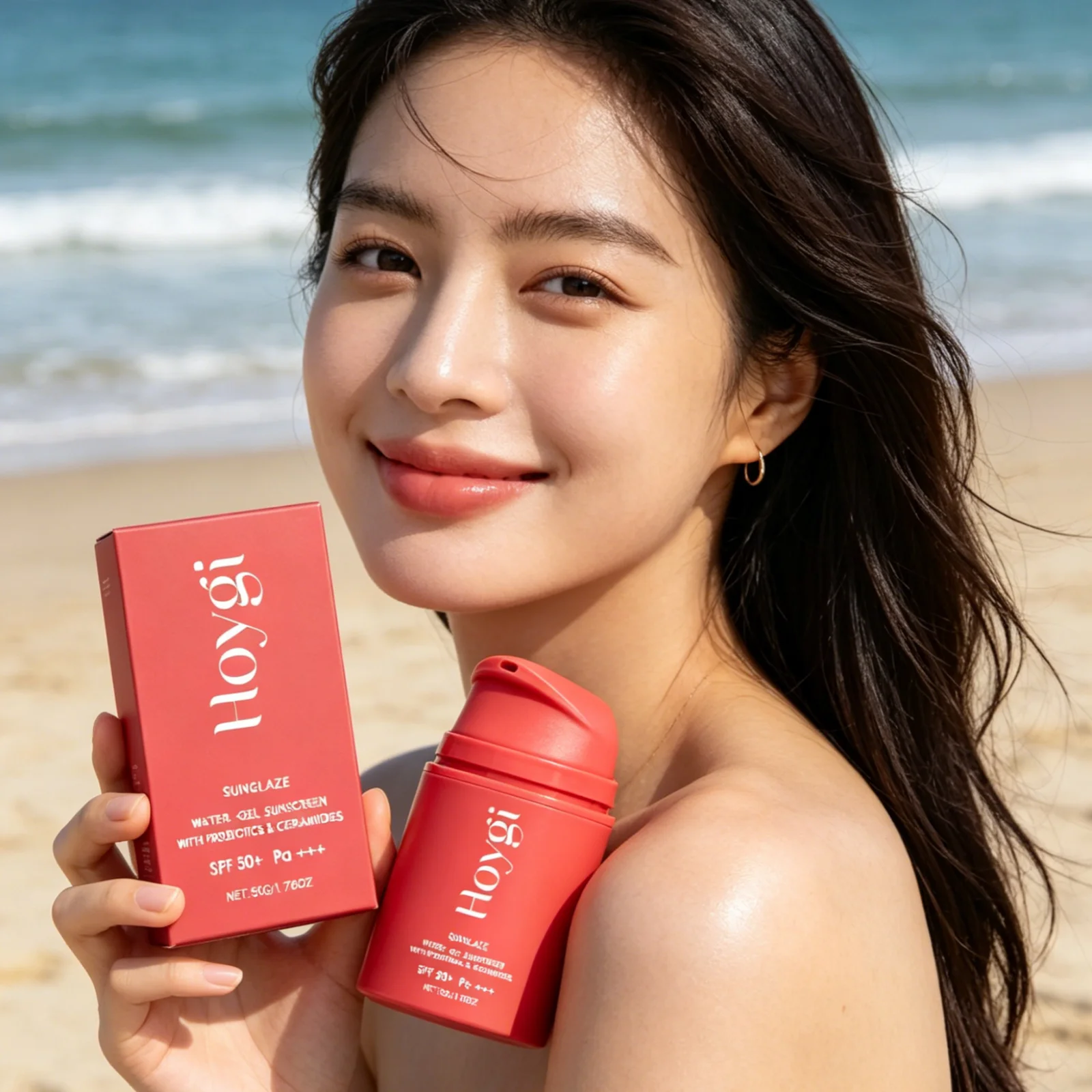 Hoygi Water Gel Sunscreen UV Protection Deeply Nourishing Smooth Delicate Texture Refreshing Mild Formula Lightweight Sunscreen