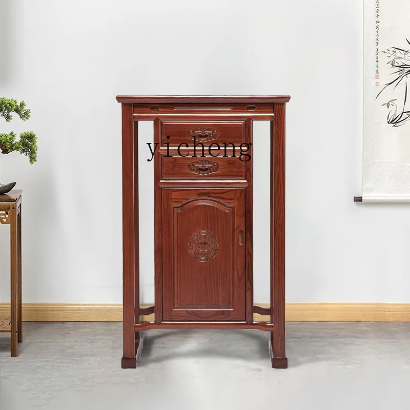 ZK all-log solid wood tribute table incense table home modern light luxury new Chinese Buddha table