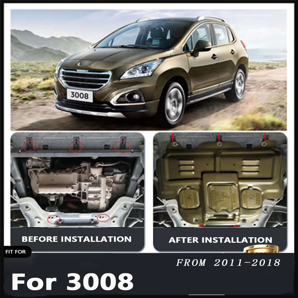 

1pcs for Peugeot 3008 Engine Splash Guards Shield Mud Flaps Fender 2011 2012 2013 2014 2015 2016 2017 2018 Skid Plate Fender