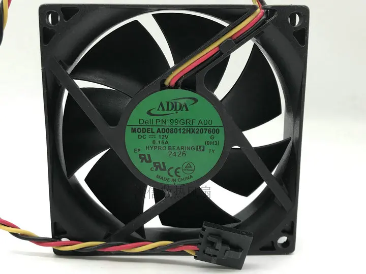 

80mm Server Cooling fan 8cm 8020,for ADDA AD08012HX207600 DC 12V 0.15A 99GRF A00 80X80X20mm