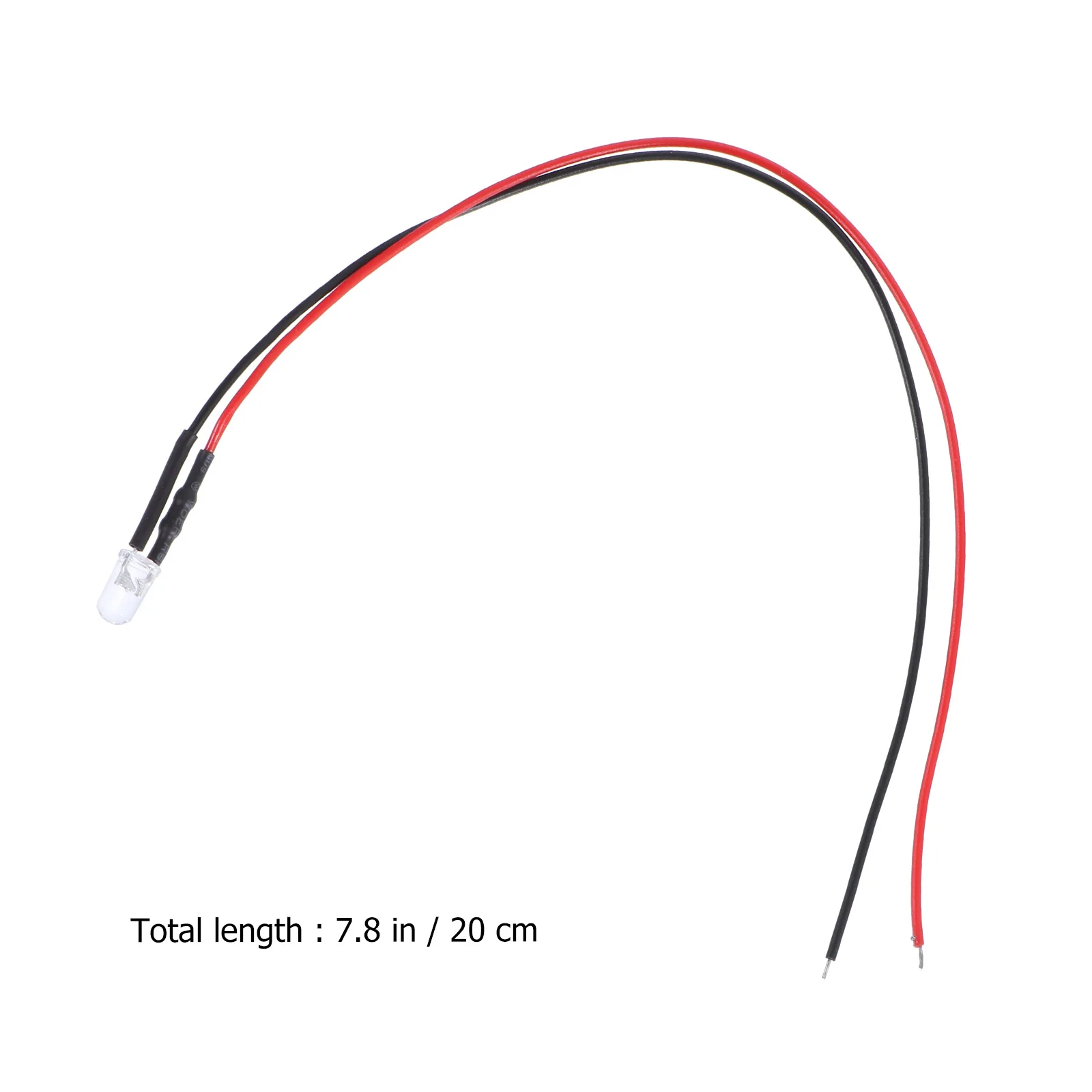 25 Pcs LED Indicator Light Warm Emitting Diode 5mm Lamp Pre-Wired Flash 12V Wiring