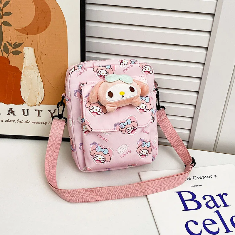 Sanrio сумка Kawaii Hello Kitty Cinnamoroll Наплечные сумки Kuromi My Melody кошелек для мелочи для девочек Детская милая сумочка подарок