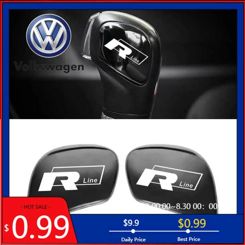 

Наклейки на рычаг переключения передач для VW R-line, GTI, Polo, Golf, Tiguan T (модели 2025-2026)