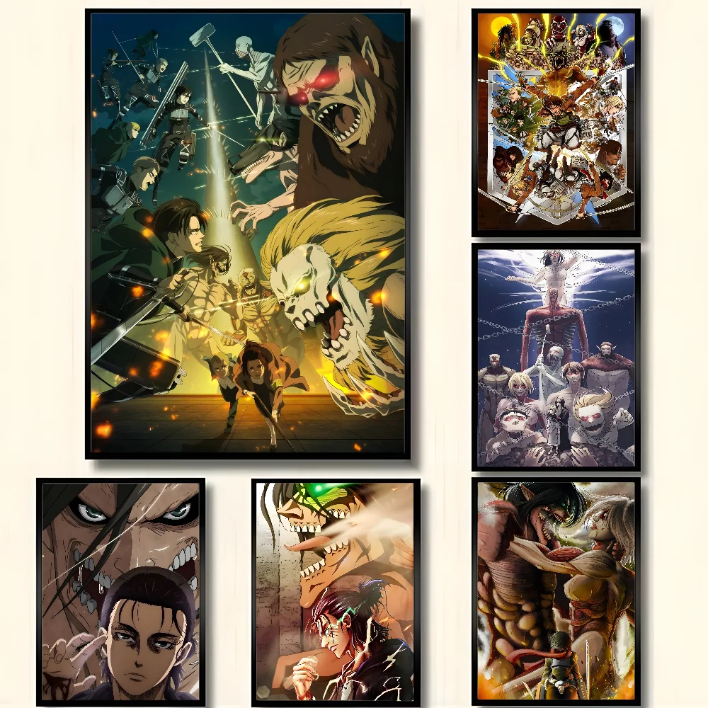 Attack On Titan Levil Ackerman Anime-Poster, HD-Kunst, klebrige Wand, wasserdicht, für Zuhause, Wohnzimmer, Schlafzimmer, Bar, ästhetische Dekoration