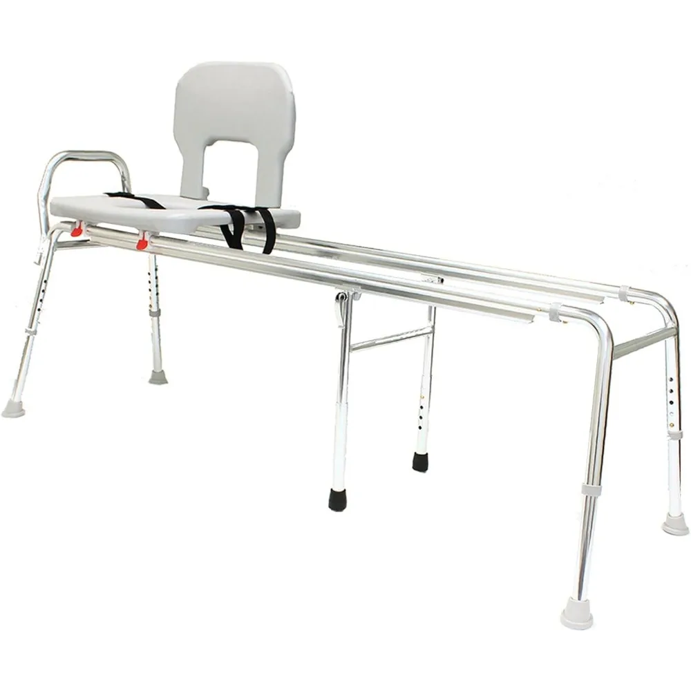 Eagle Health Supplies Banco de transferencia deslizante para inodoro y silla de ducha (XX Long) 77993 - Sistema deslizante, seguridad múltiple