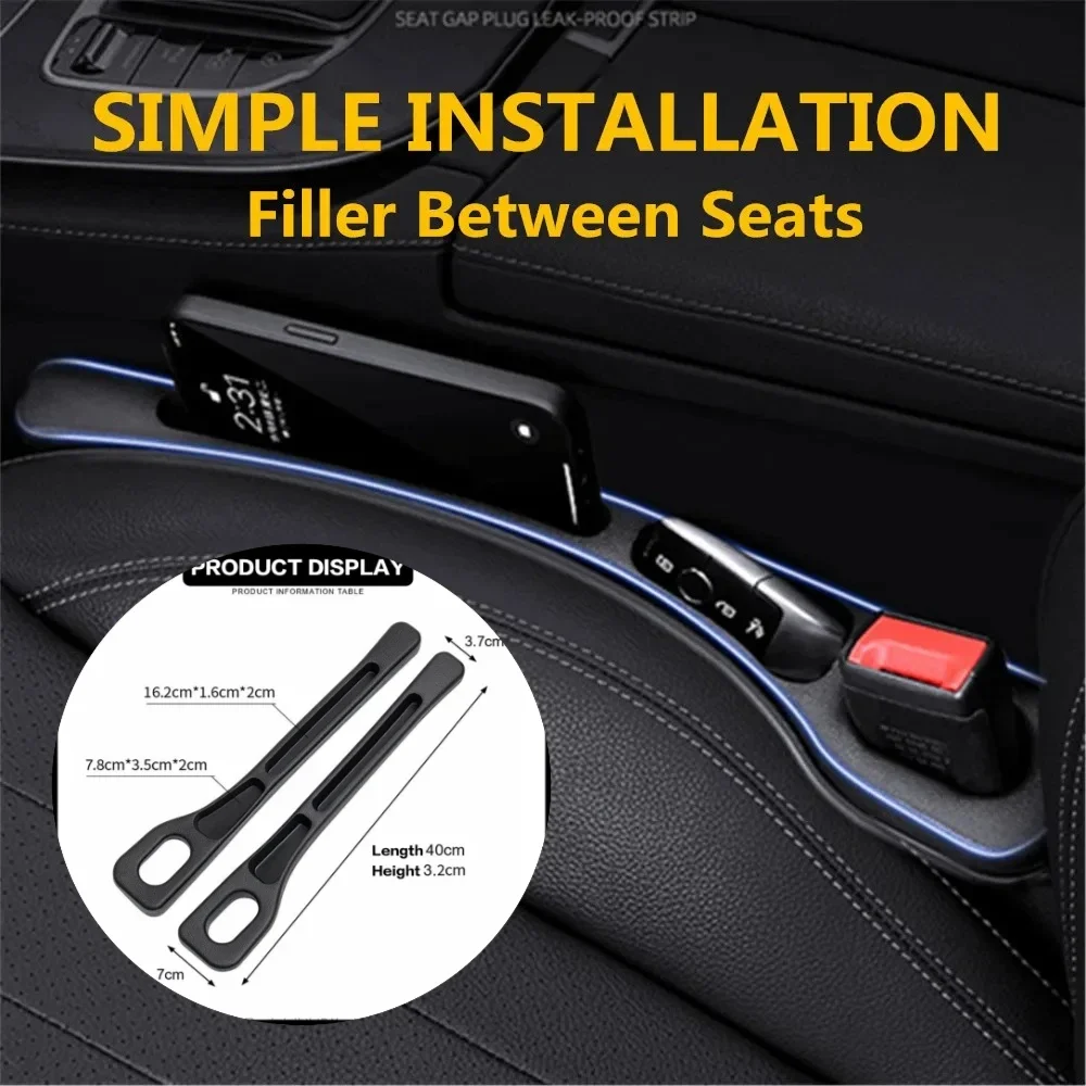 2PCS Car Seat Gap Filler Between Seats Crevice Interior Decoration Auto Accessories For BMW E46 E90 E60 F30 F10 E39 G20 F20 E92