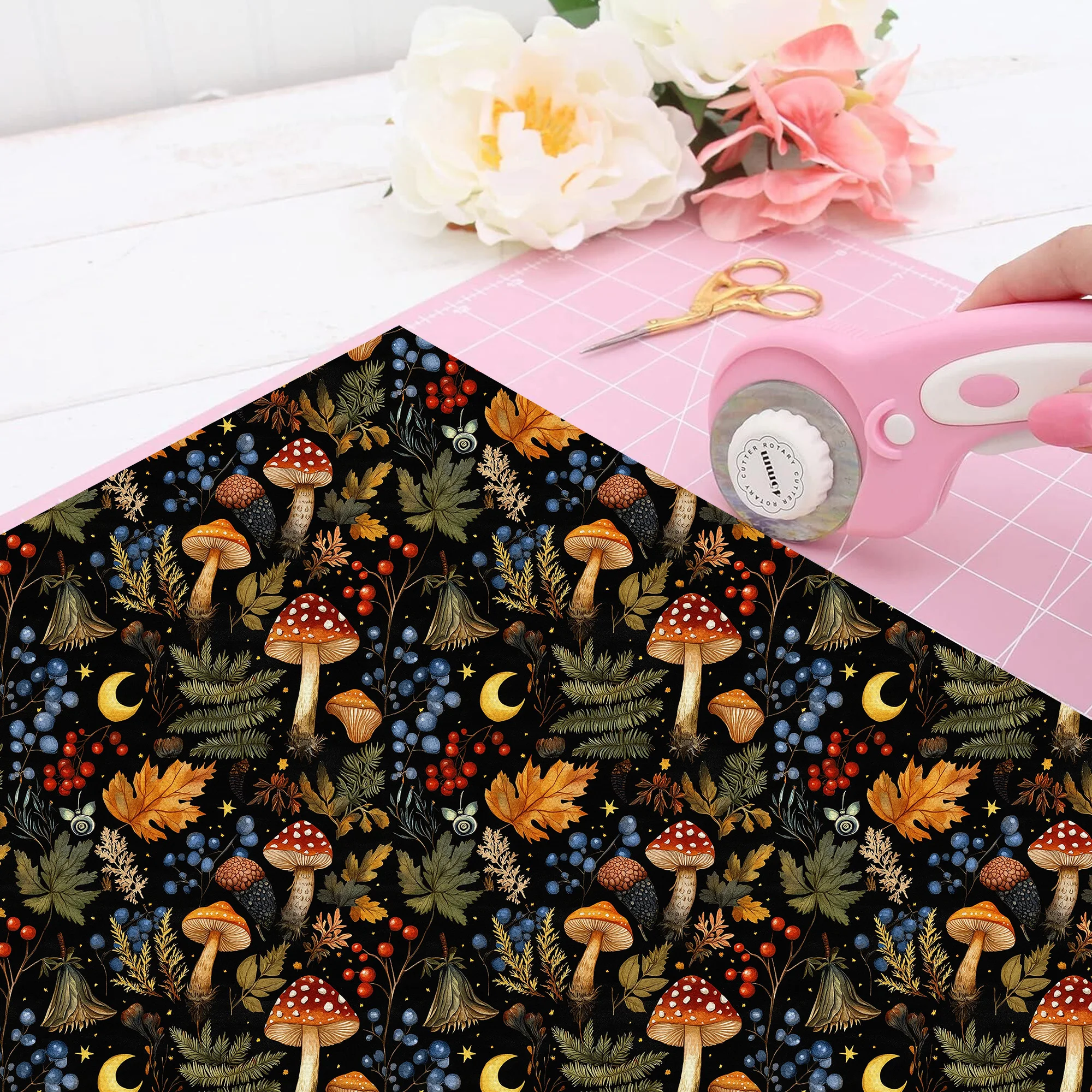 1 قطعة Precut 50x145 سنتيمتر الفطر البوليستر نسيج القطن ورقة ل خليط اللحف الخياطة DIY بها بنفسك حقيبة المحفظة صنع مشاريع ذاتية الصنع