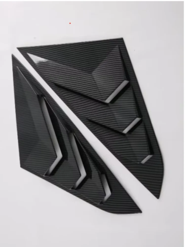ABS Carbon Fiber Look Rear Window Louver Trim Cover Fit For Toyota Vios 2023-2024 Car Styling