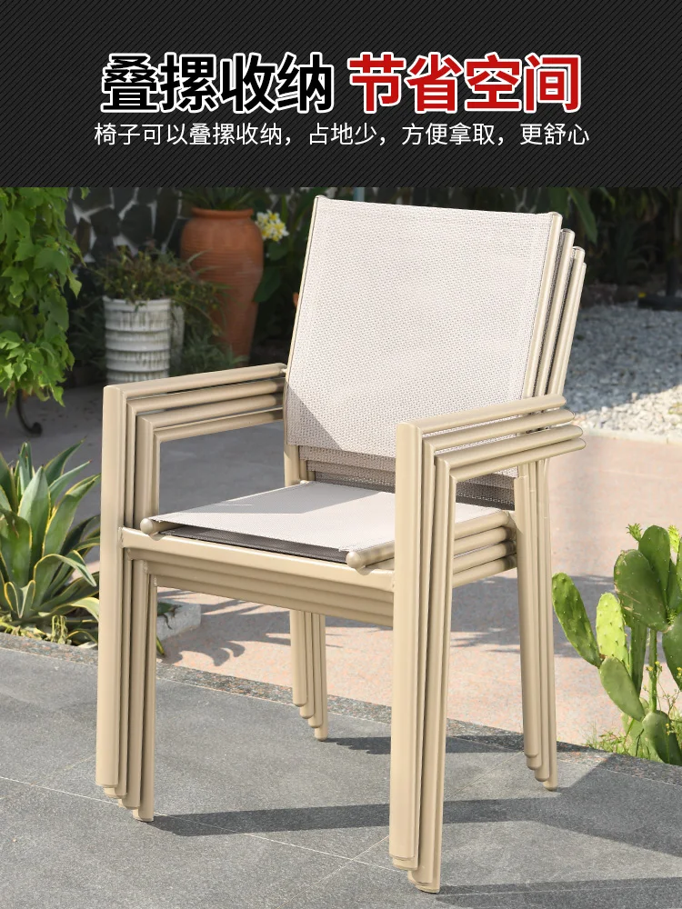 Outdoor Leisure Outdoor Table and Chair Courtyard Garden Chair Balcony Tea Table and Chair Outdoor Waterproof and Sun Protection